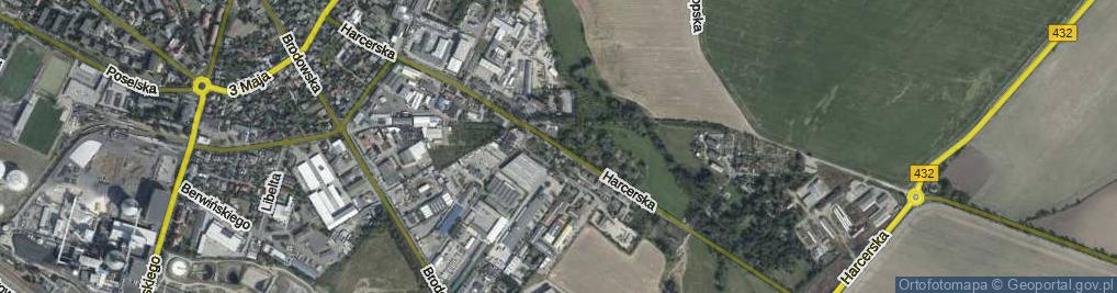 Zdjęcie satelitarne Harcerska ul.